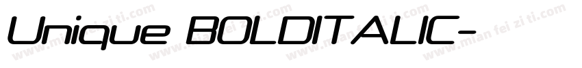 Unique BOLDITALIC字体转换